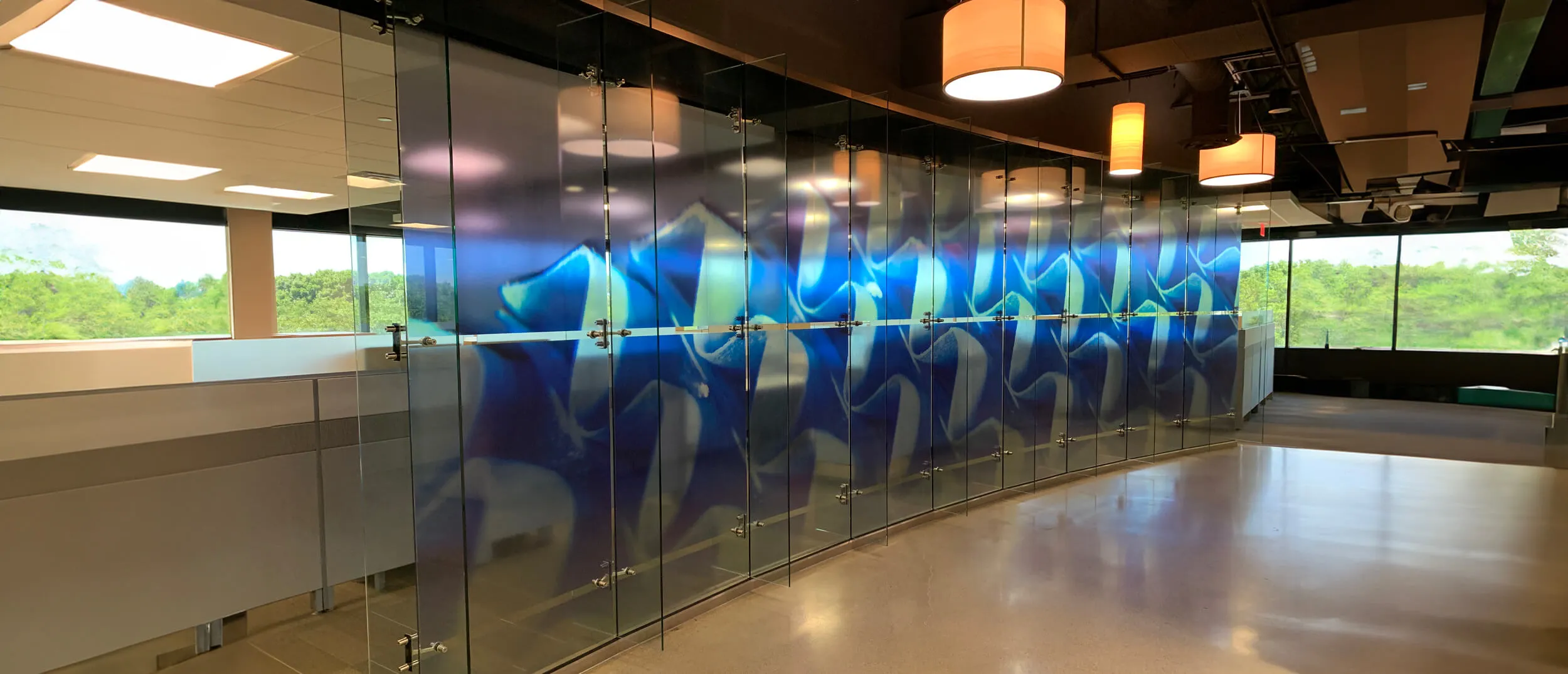 Donaldson Feature Glass Installation